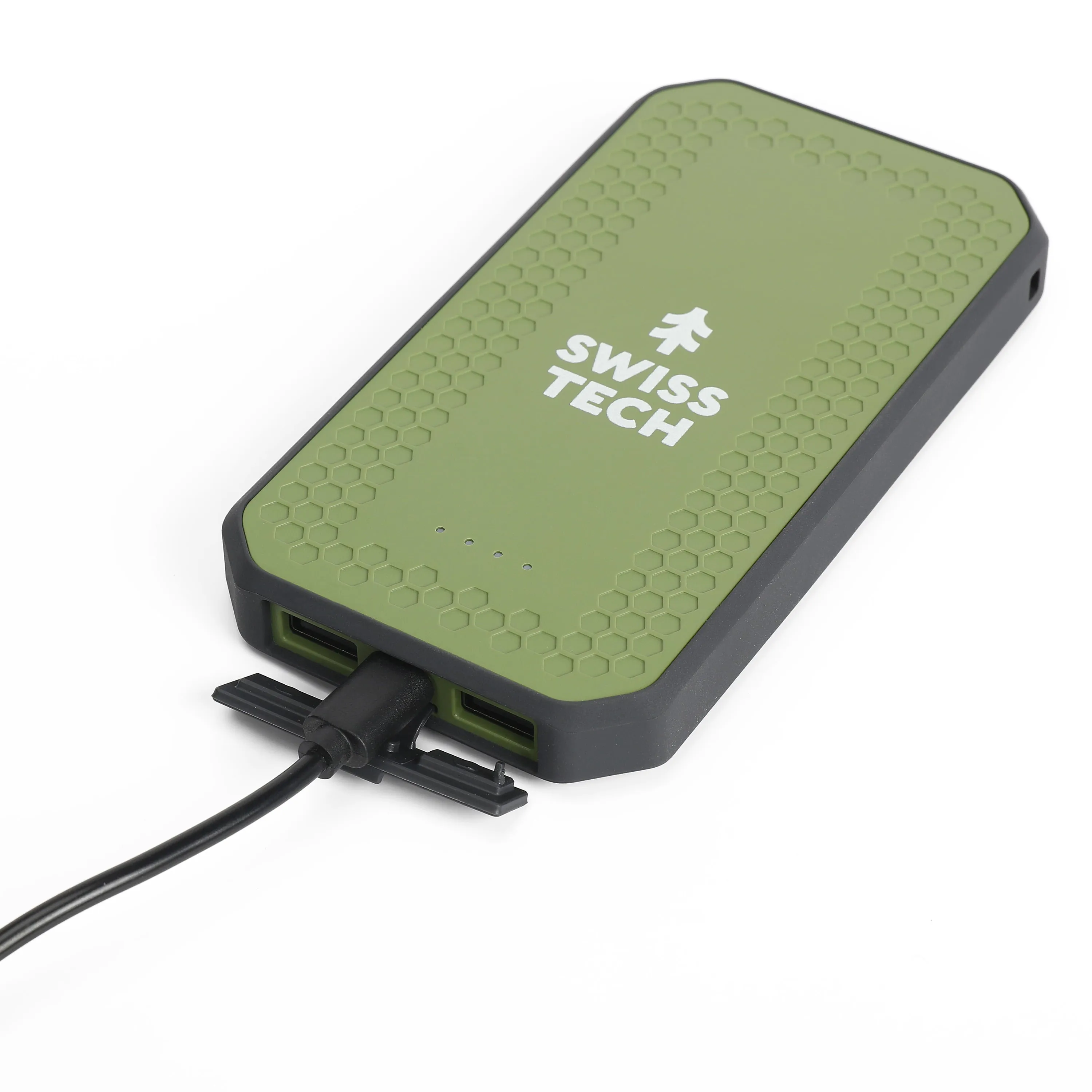Swiss Tech 10000 mAh RUGGED PORTABLE POWER BANK / CHARGER | IP54 WEATHER PROOF