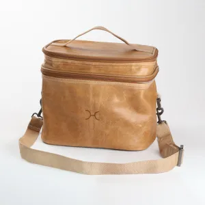 Thandana Leather Double Decker Cooler Bag