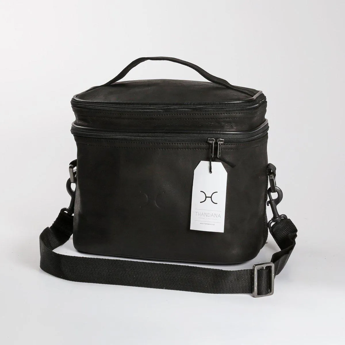 Thandana Leather Double Decker Cooler Bag