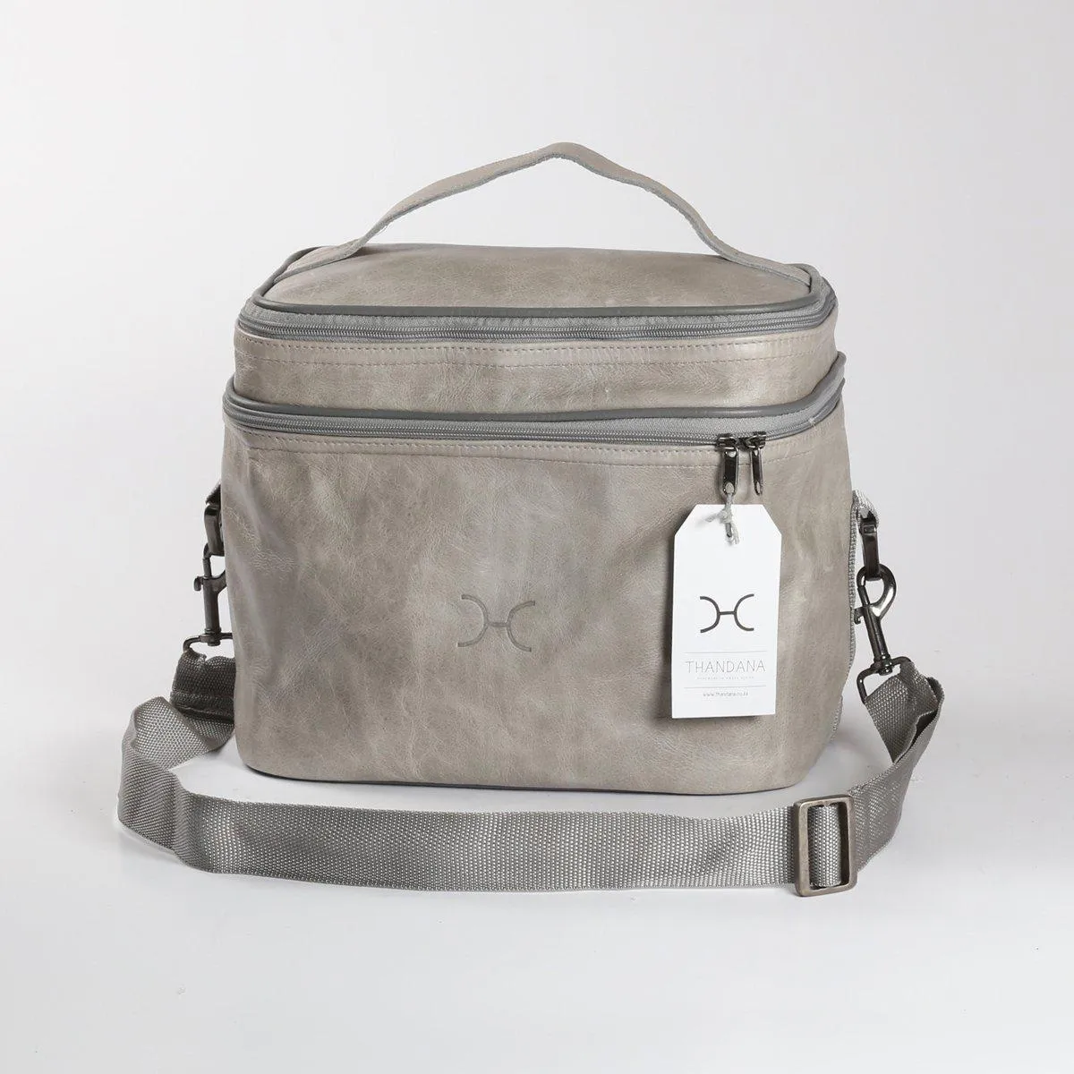 Thandana Leather Double Decker Cooler Bag