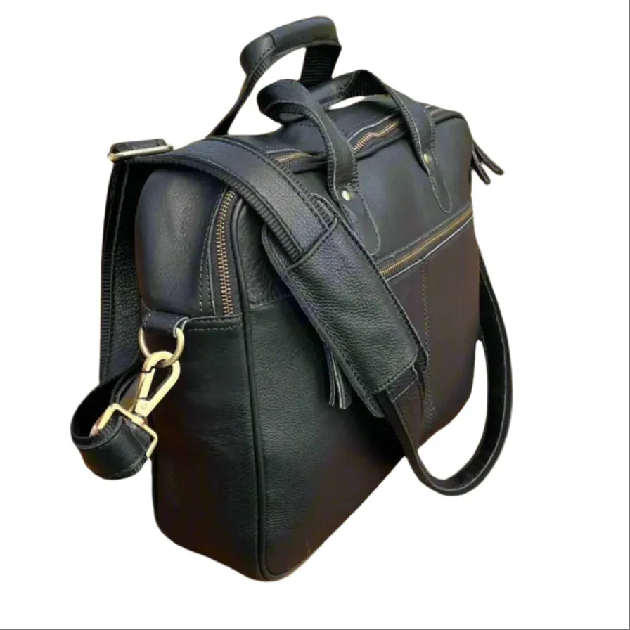 The Madeley Messenger Leather Laptop Bag by ArchieSoul Man   Free Valet Tray