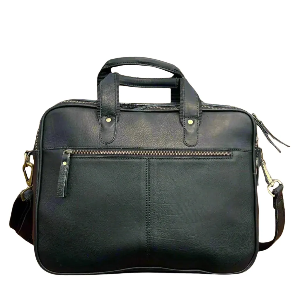 The Madeley Messenger Leather Laptop Bag by ArchieSoul Man   Free Valet Tray