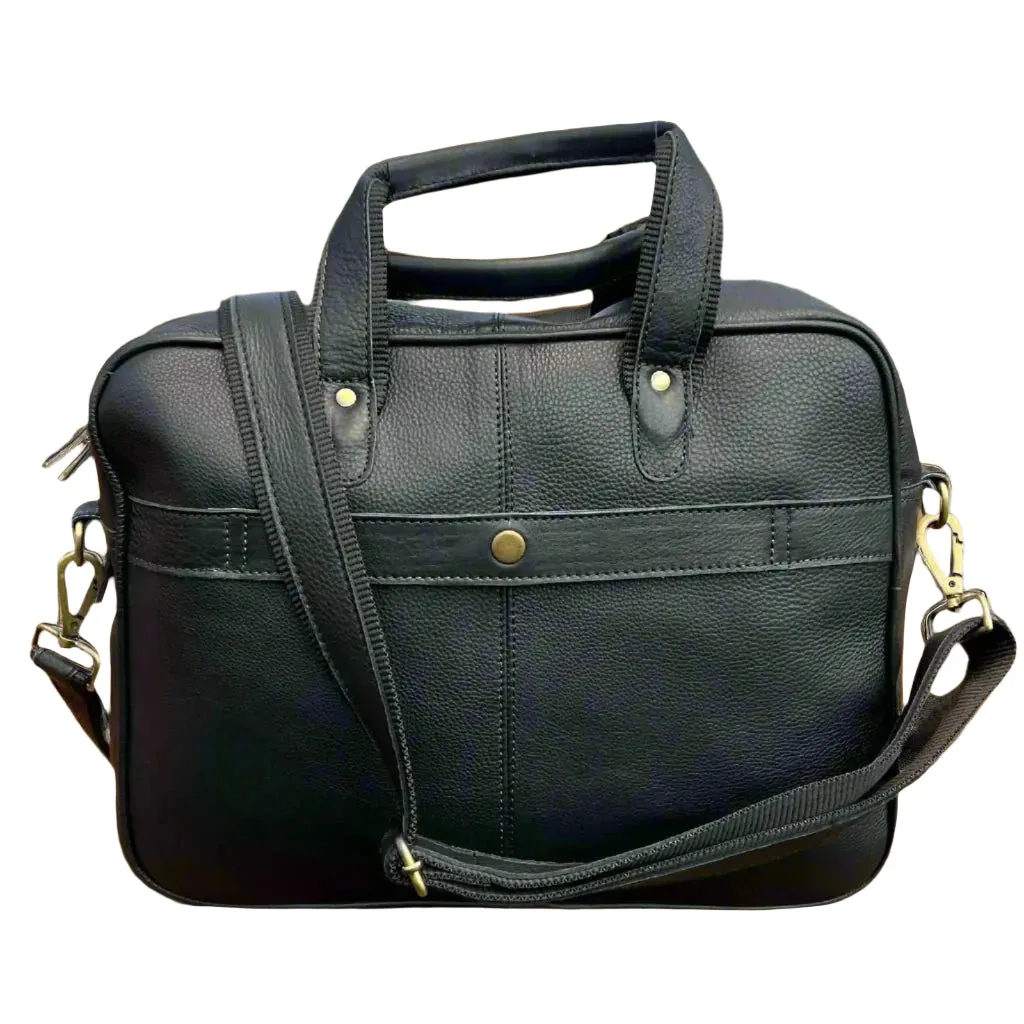 The Madeley Messenger Leather Laptop Bag by ArchieSoul Man   Free Valet Tray