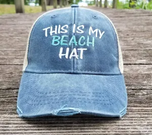 This Is My Beach Hat, 8 color options, mesh back