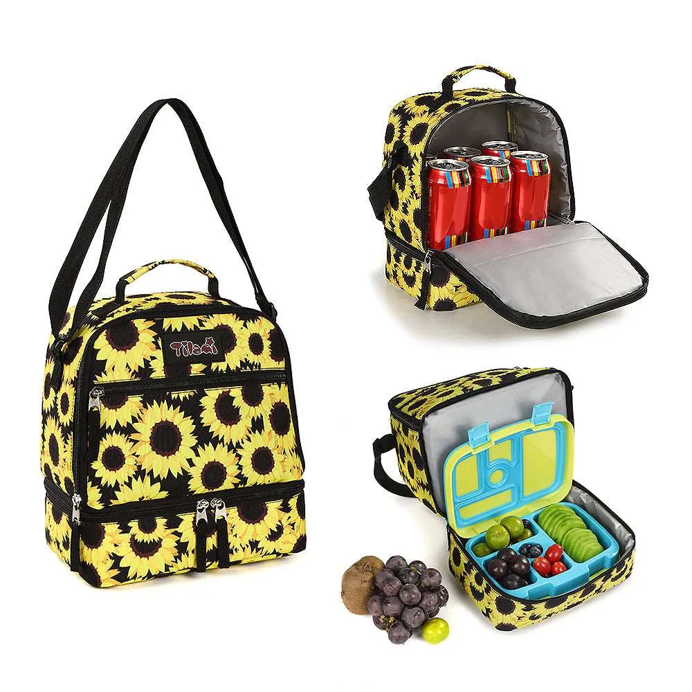 Tilami Sunflower Kids Lunch Bag Waterproof Cooler Bag