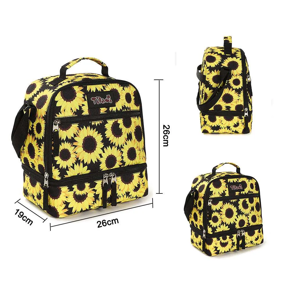 Tilami Sunflower Kids Lunch Bag Waterproof Cooler Bag