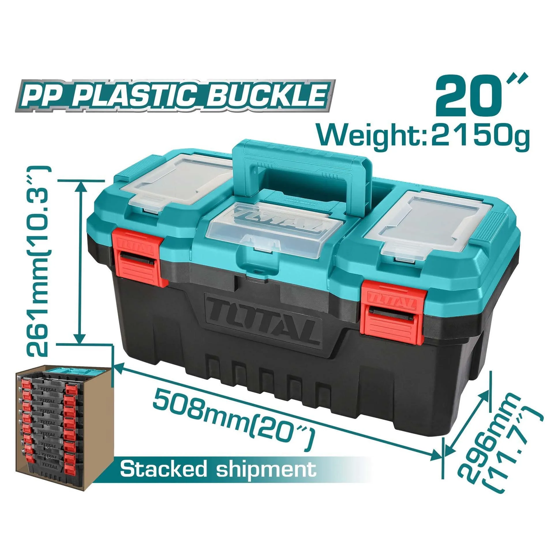 Total Plastic Tool Boxes 20" - TPBX0201