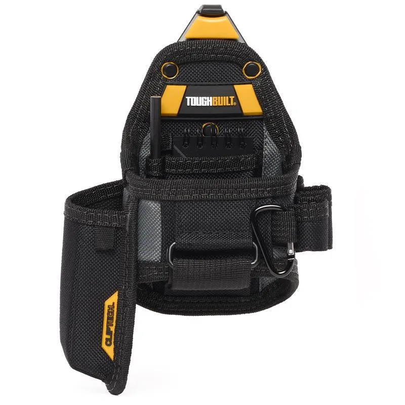 ToughBuilt 7 in. W X 9 in. H Polyester Tape Measure/All Purpose Pouch Tool Bag 7 pocket Black 1 pc