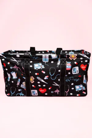 Trauma Queen Collapsible Haul-It-All Basket with Mesh Pockets