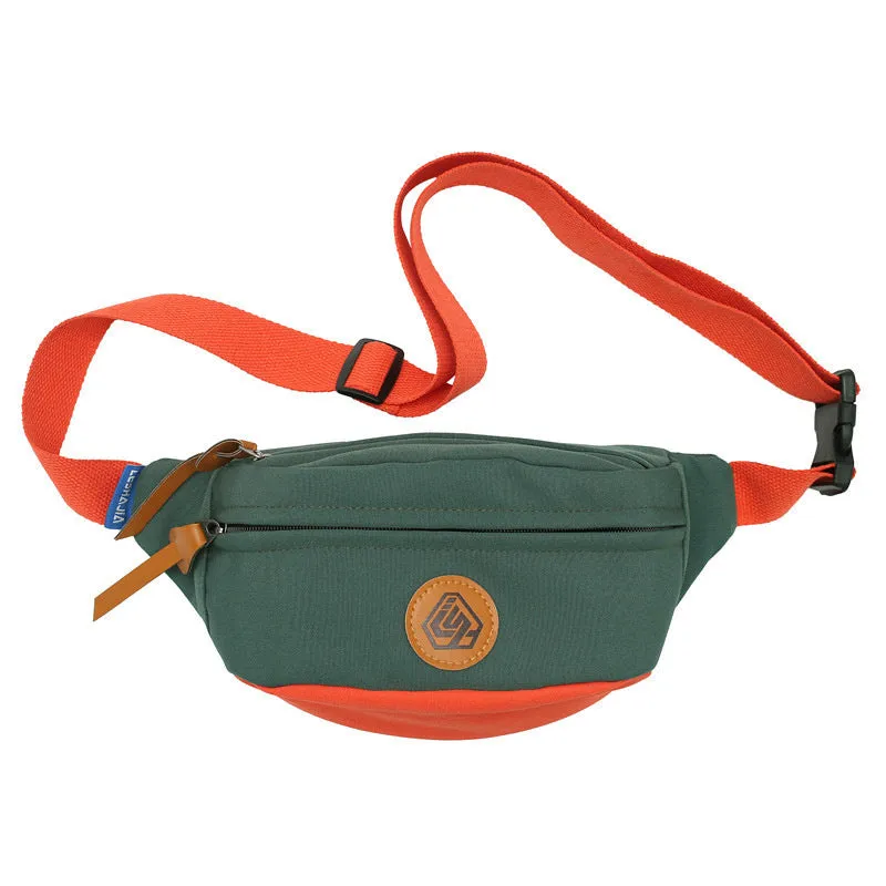 Trendy Color Contrast Messenger Chest Bag