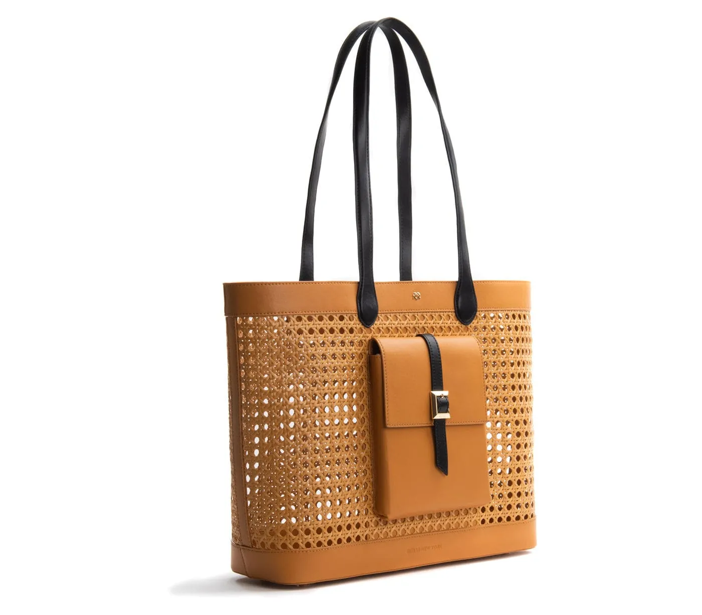 Tropez Vegan Leather Tote Bag | Brown