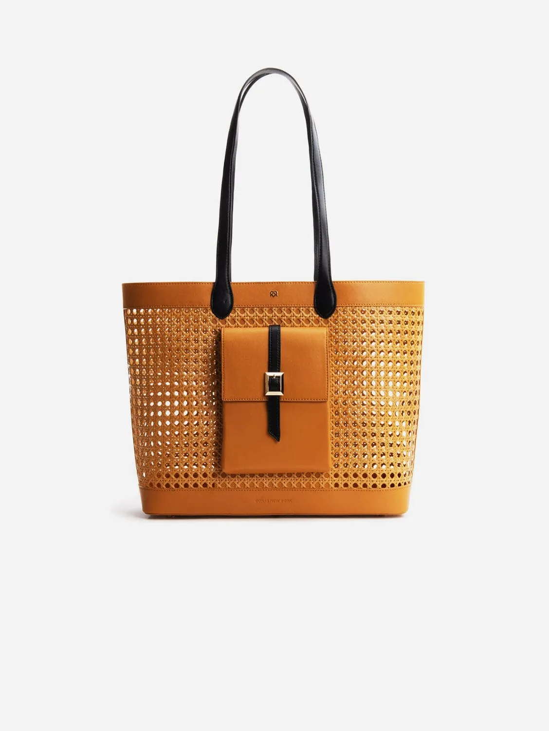 Tropez Vegan Leather Tote Bag | Brown