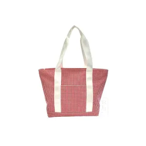 TRVL Classic Tote -- Gingham Red