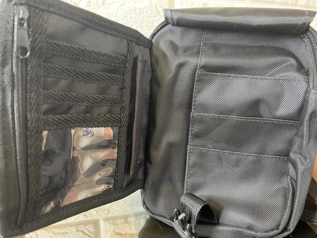 Unisex Multi compartment Universal Outdoor Waist Bag, Molle Pouch Camping Belt Purse, over shoulder bag, black