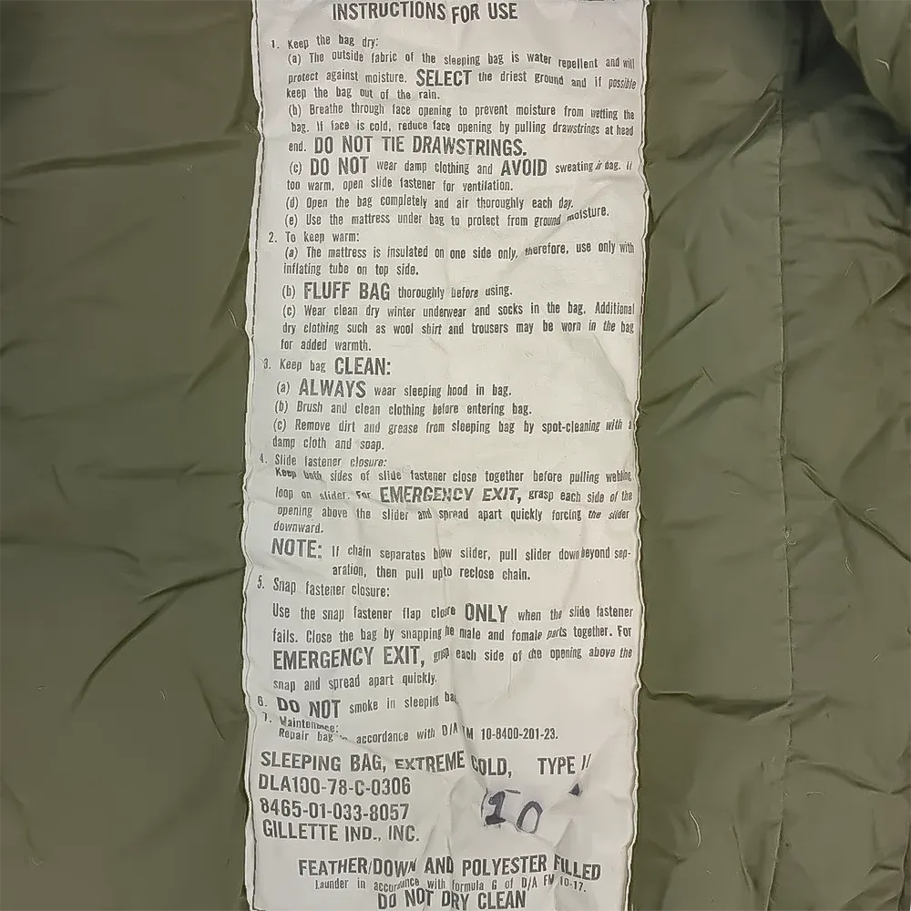 USGI ECW OD Sleeping Bag - Grade 2