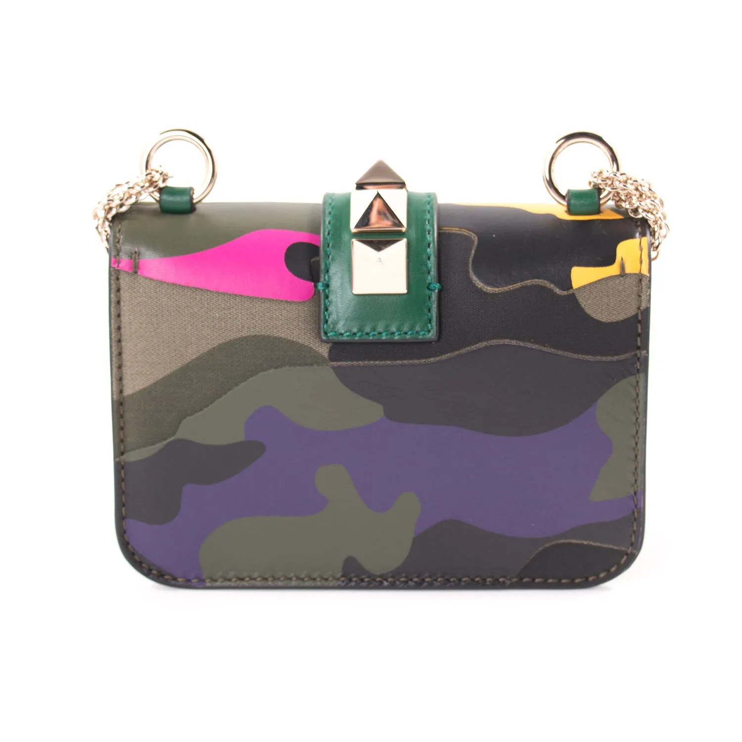 Valentino Camo Glam Lock Rockstud Bag