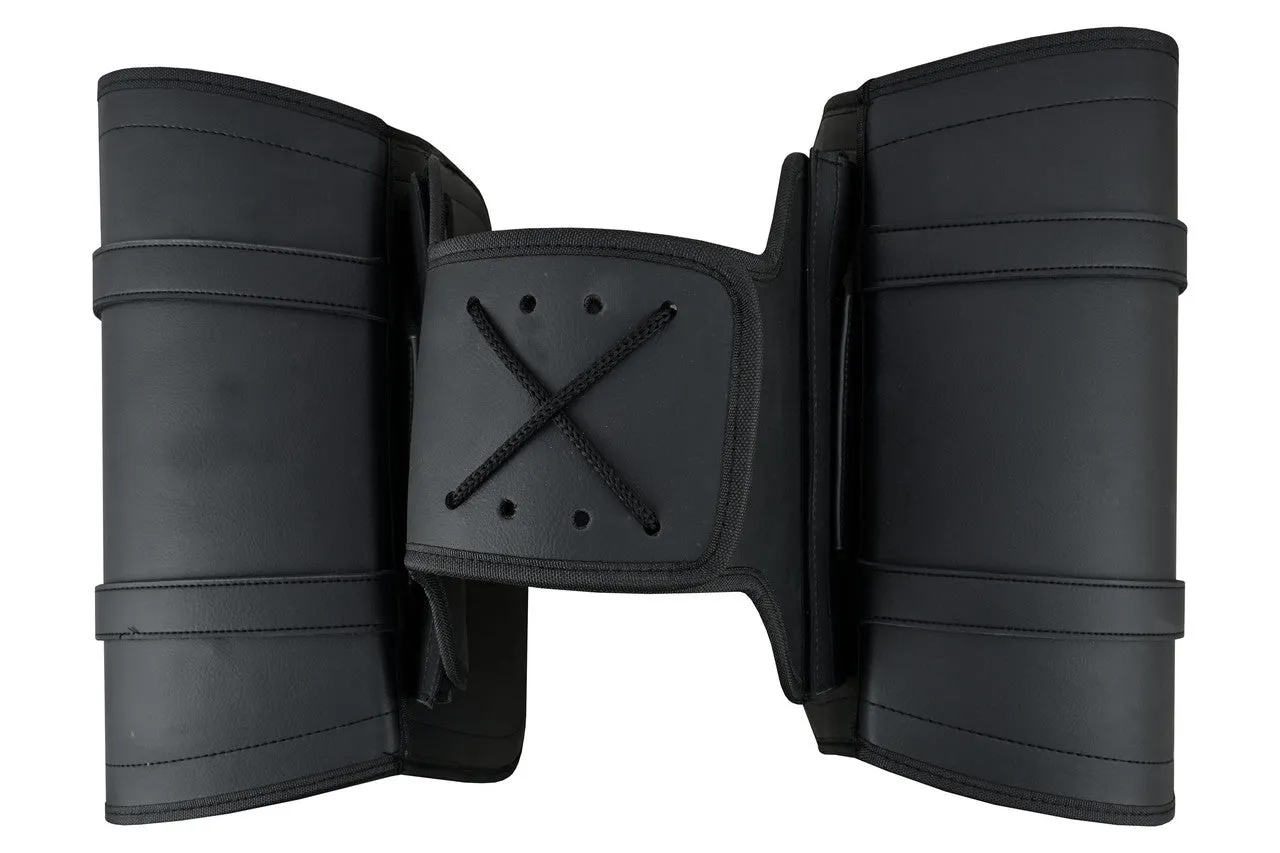 Vance Plain Motorcycle Saddlebags 18L Water-Resistant, Reinforced PVC Fits Honda, Yamaha, Kawasaki, Indian, Harley