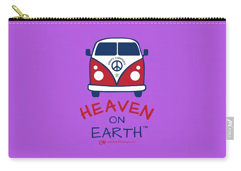 Vw Happy Camper Heaven On Earth - Carry-All Pouch