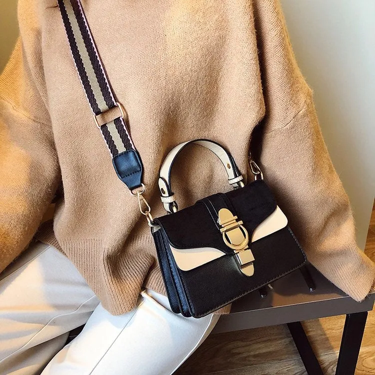 Women Leather Handbags Shoulder Bags Luxury Design Crossbody Purses(Black)