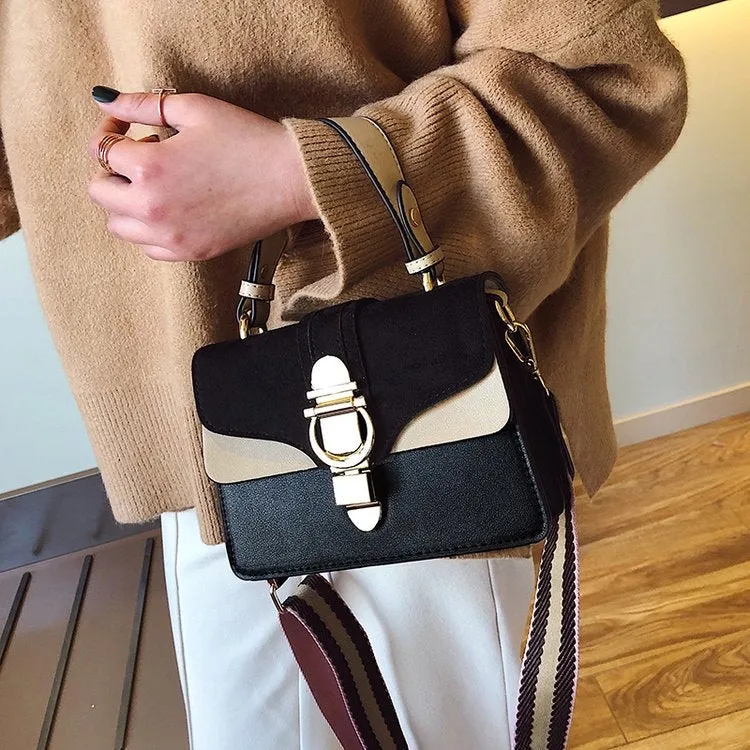 Women Leather Handbags Shoulder Bags Luxury Design Crossbody Purses(Black)