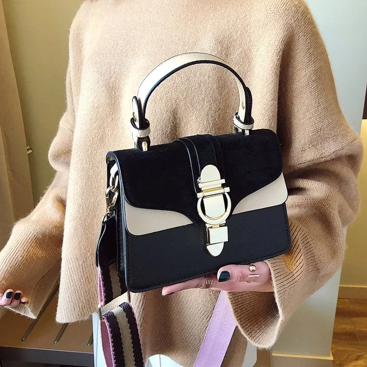 Women Leather Handbags Shoulder Bags Luxury Design Crossbody Purses(Black)