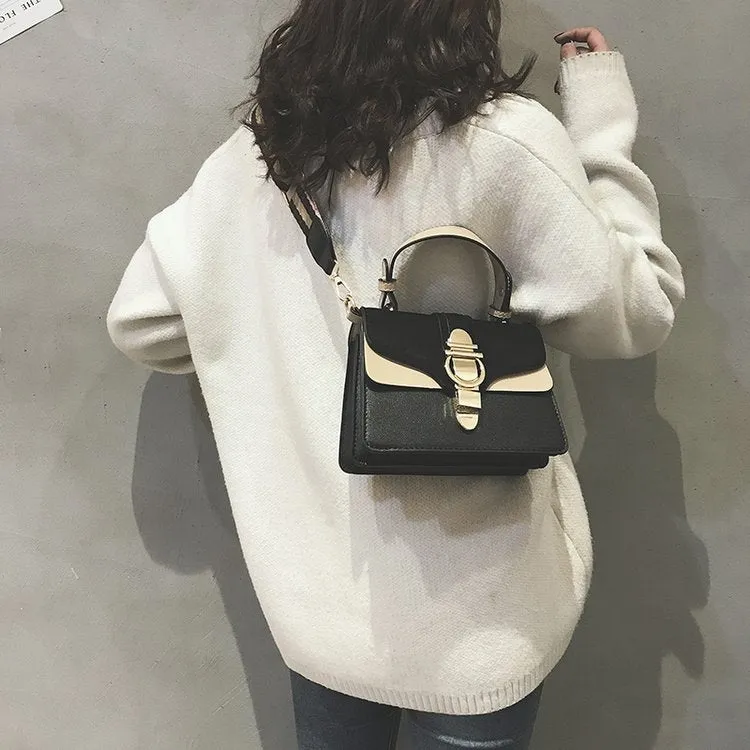 Women Leather Handbags Shoulder Bags Luxury Design Crossbody Purses(Black)