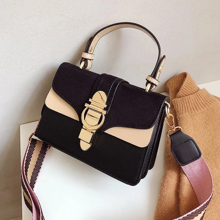 Women Leather Handbags Shoulder Bags Luxury Design Crossbody Purses(Black)