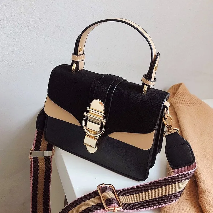 Women Leather Handbags Shoulder Bags Luxury Design Crossbody Purses(Black)