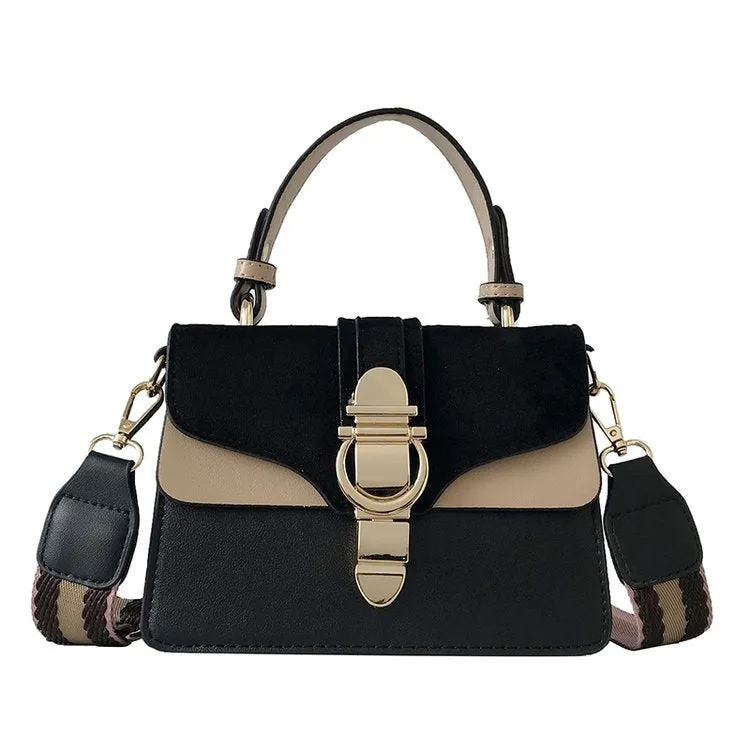 Women Leather Handbags Shoulder Bags Luxury Design Crossbody Purses(Black)