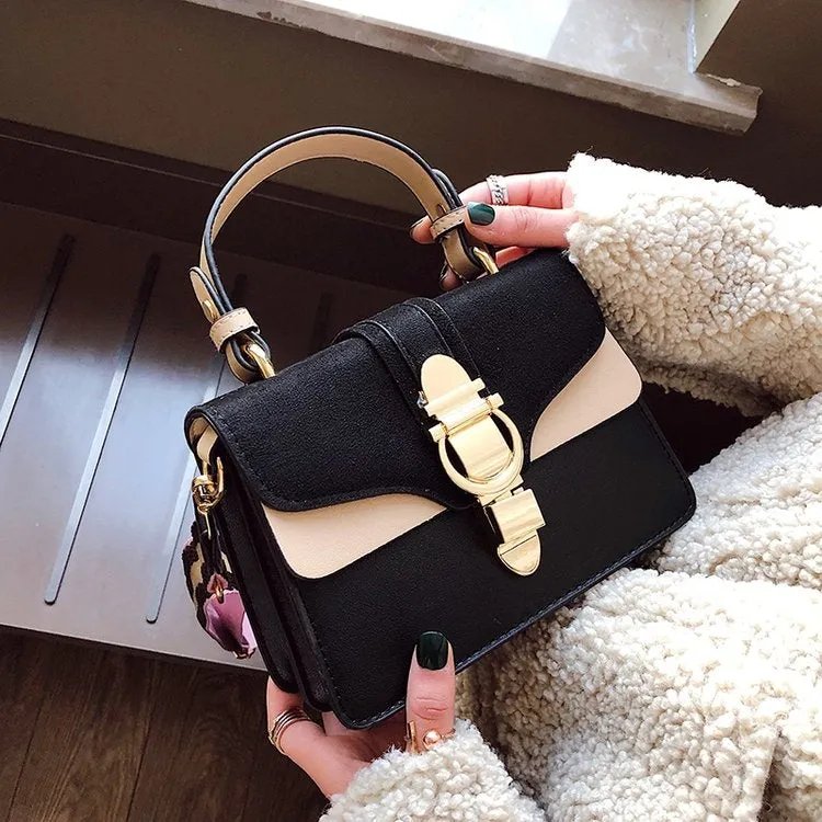 Women Leather Handbags Shoulder Bags Luxury Design Crossbody Purses(Black)
