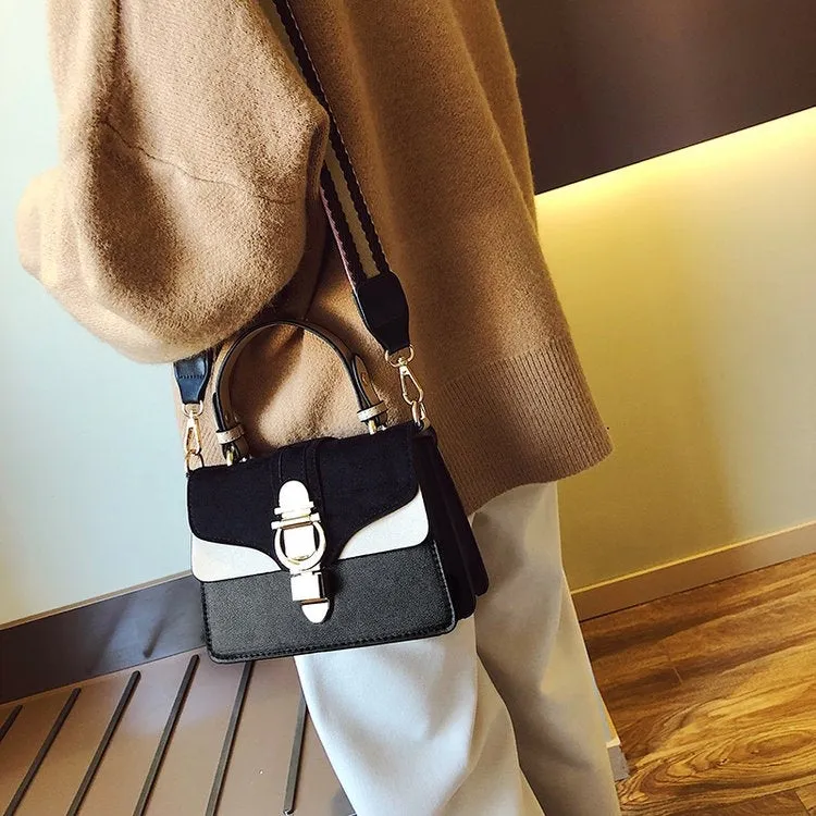 Women Leather Handbags Shoulder Bags Luxury Design Crossbody Purses(Black)