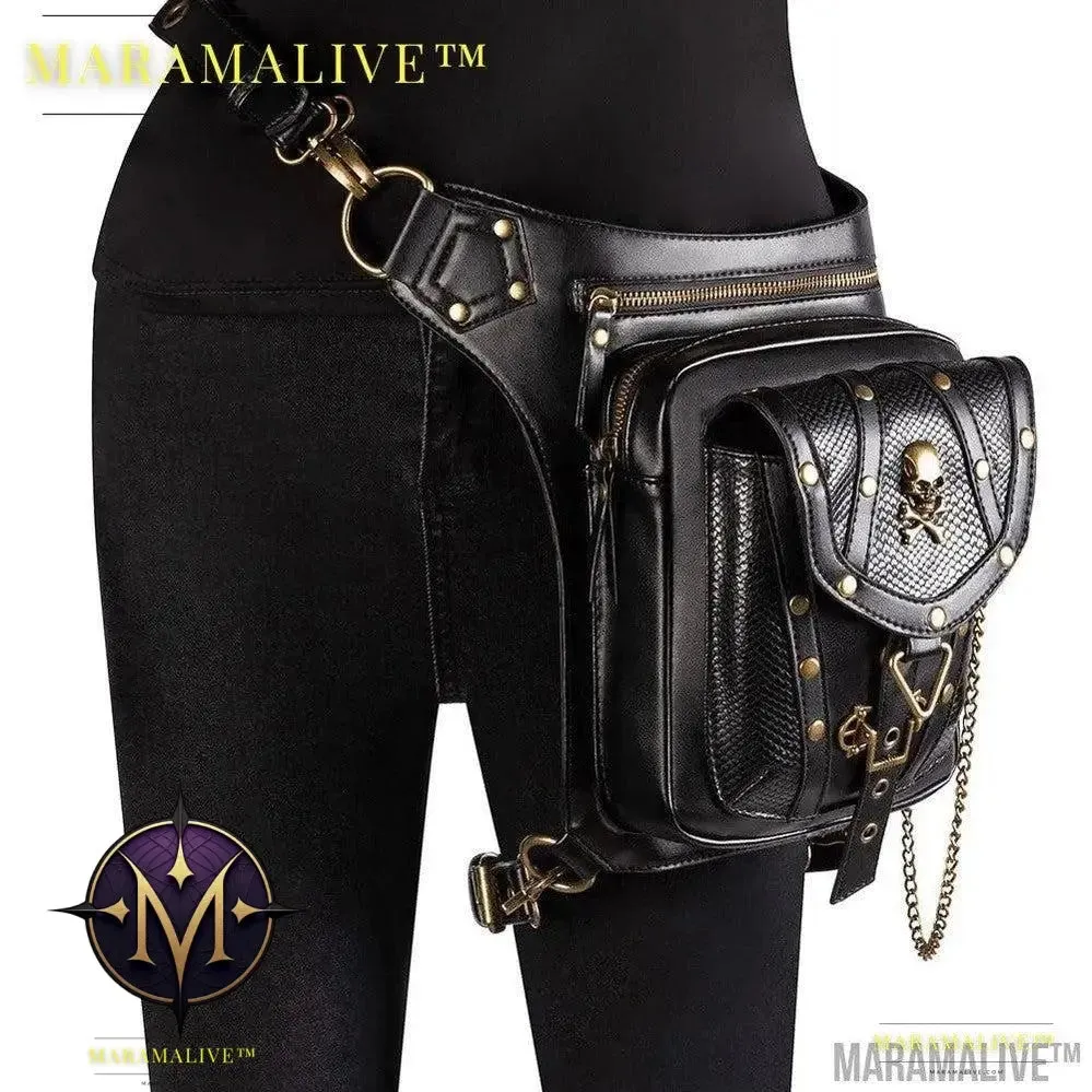 Women's Vegan-Friendly Steampunk Retro One Shoulder Messenger Bag