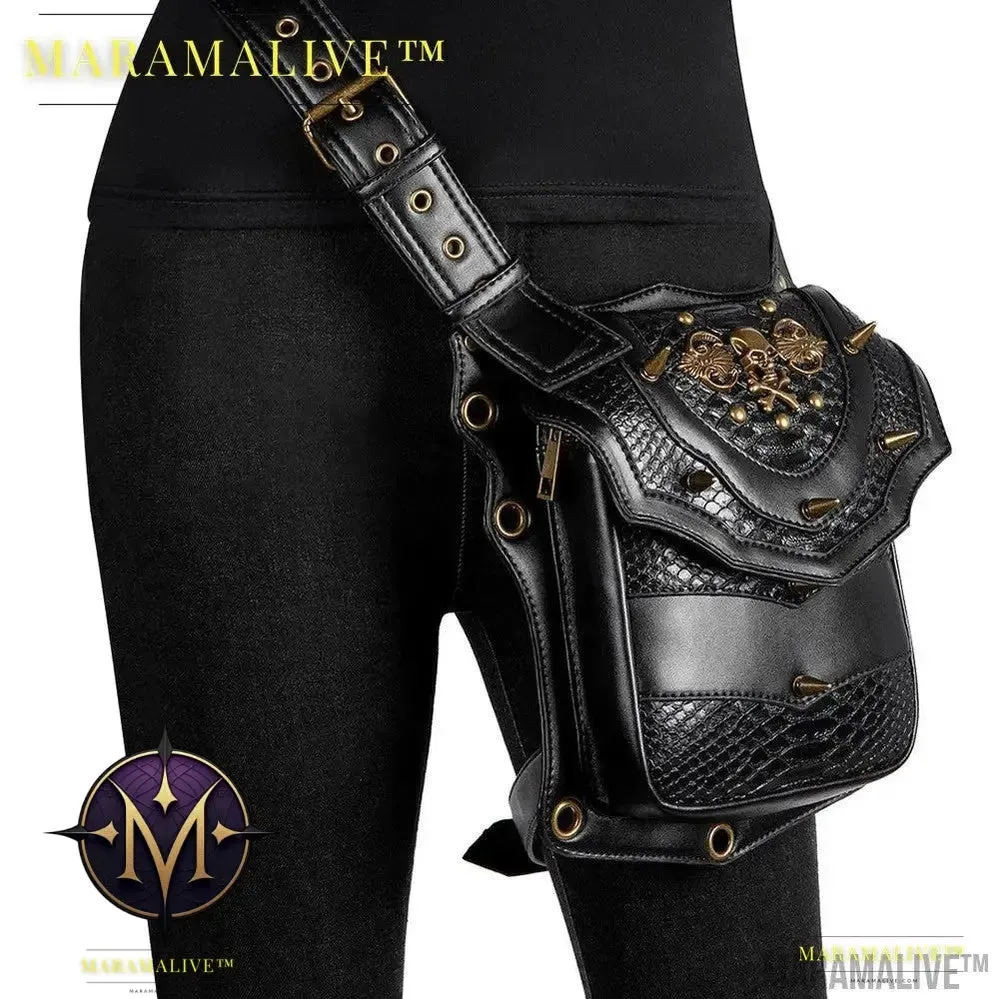 Women's Vegan-Friendly Steampunk Retro One Shoulder Messenger Bag