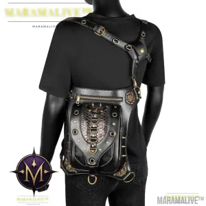 Women's Vegan-Friendly Steampunk Retro One Shoulder Messenger Bag