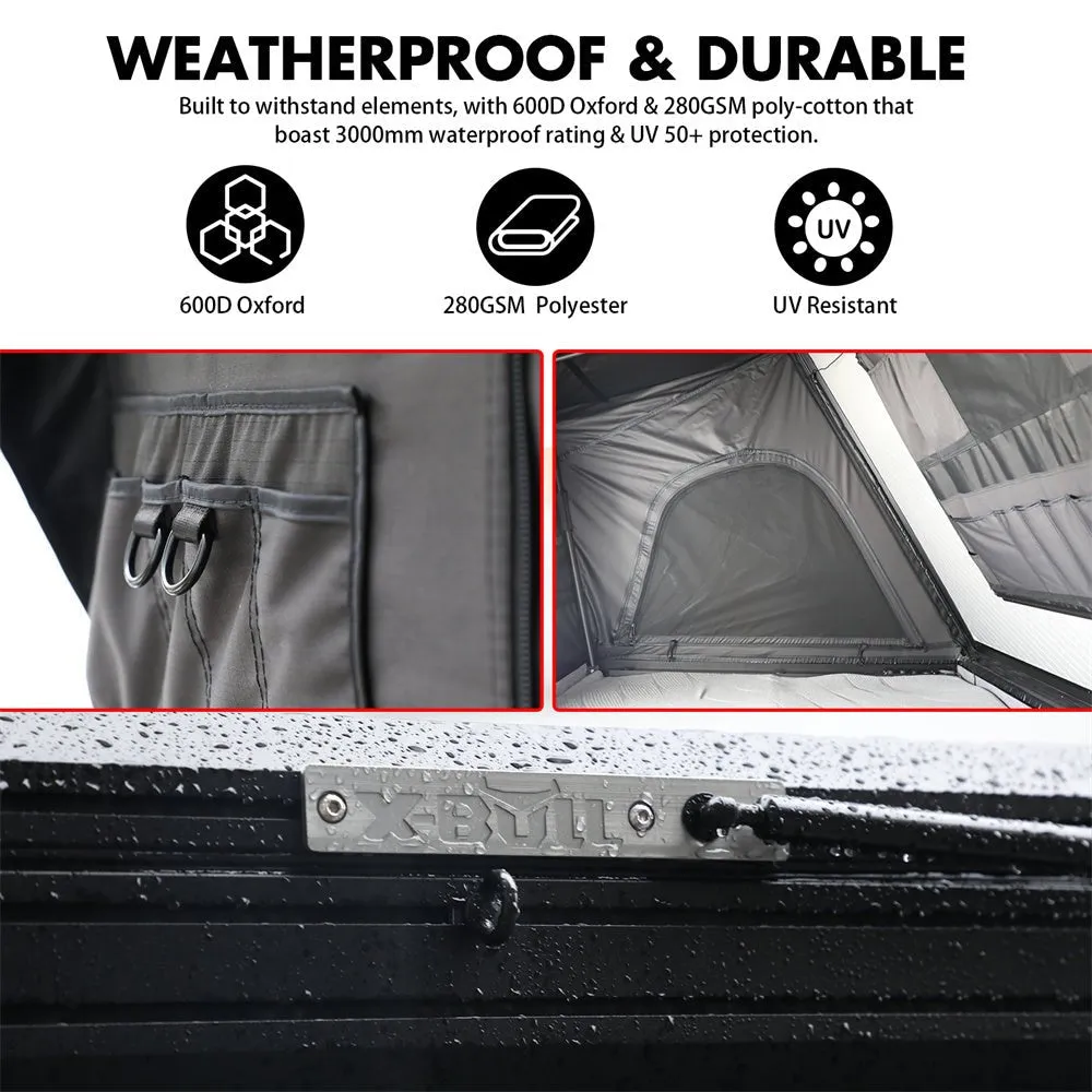 X-BULL Hard Shell Roof Top Tent with Ladder and Mattress