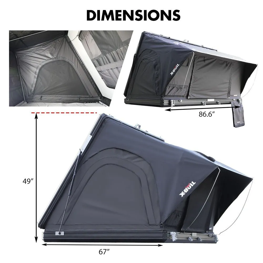 X-BULL Hard Shell Roof Top Tent with Ladder and Mattress