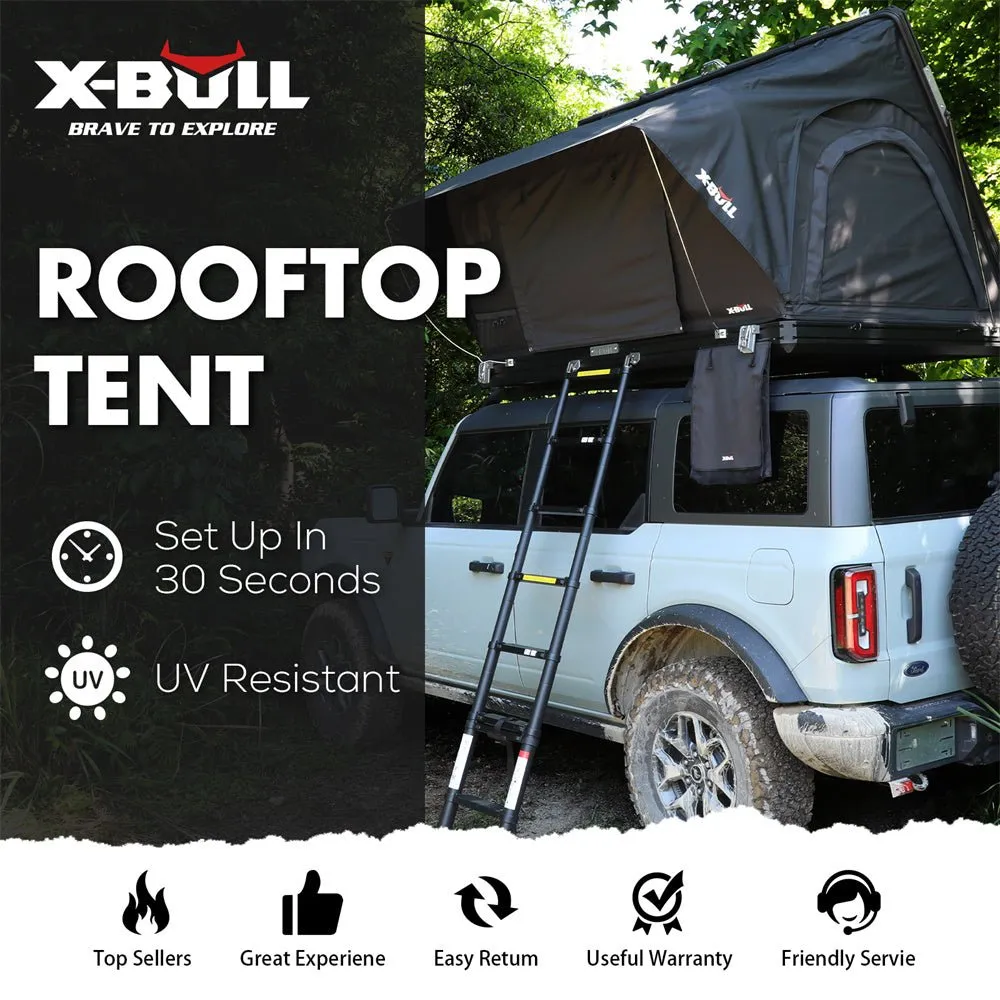 X-BULL Hard Shell Roof Top Tent with Ladder and Mattress