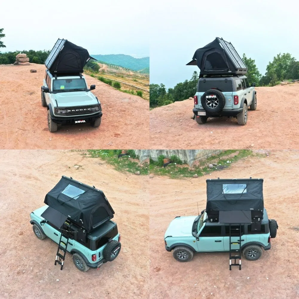 X-BULL Hard Shell Roof Top Tent with Ladder and Mattress