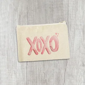 XOXO - Valentine's Day Canvas Zipper Pouch
