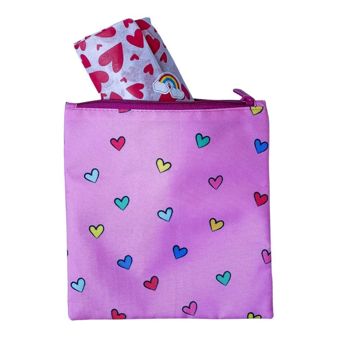 Yumbox Reusable Sandwich Bag - Set of 2 - Hearts & Unicorns