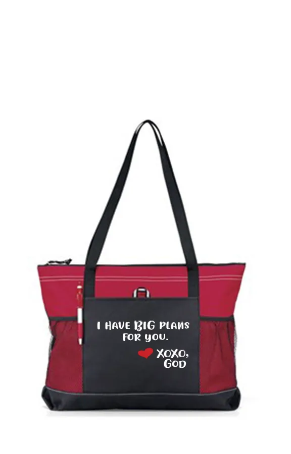 Zippered Tote Bag - I Have BIG Plans For You.